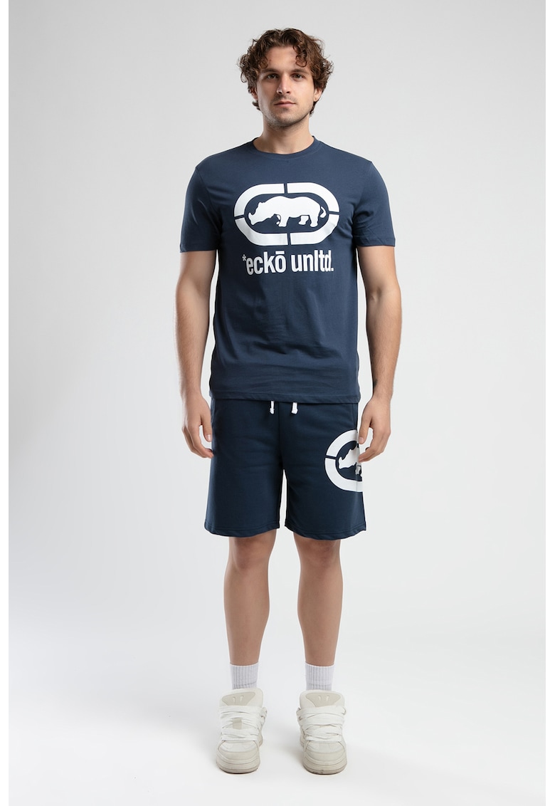 Tricou cu decolteu la baza gatului si imprimeu logo Marc Tricou cu decolteu la baza gatului si imprimeu logo Marc