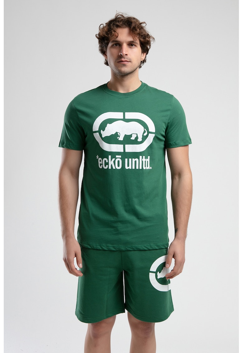 Tricou cu decolteu la baza gatului si imprimeu logo Marc Tricou cu decolteu la baza gatului si imprimeu logo Marc