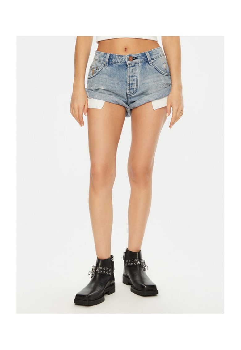 Blugi dama - 304604584 - Bumbac - Albastru - Albastru