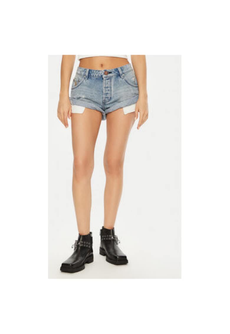 Blugi dama - 304604584 - Bumbac - Albastru Blugi dama - 304604584 - Bumbac - Albastru