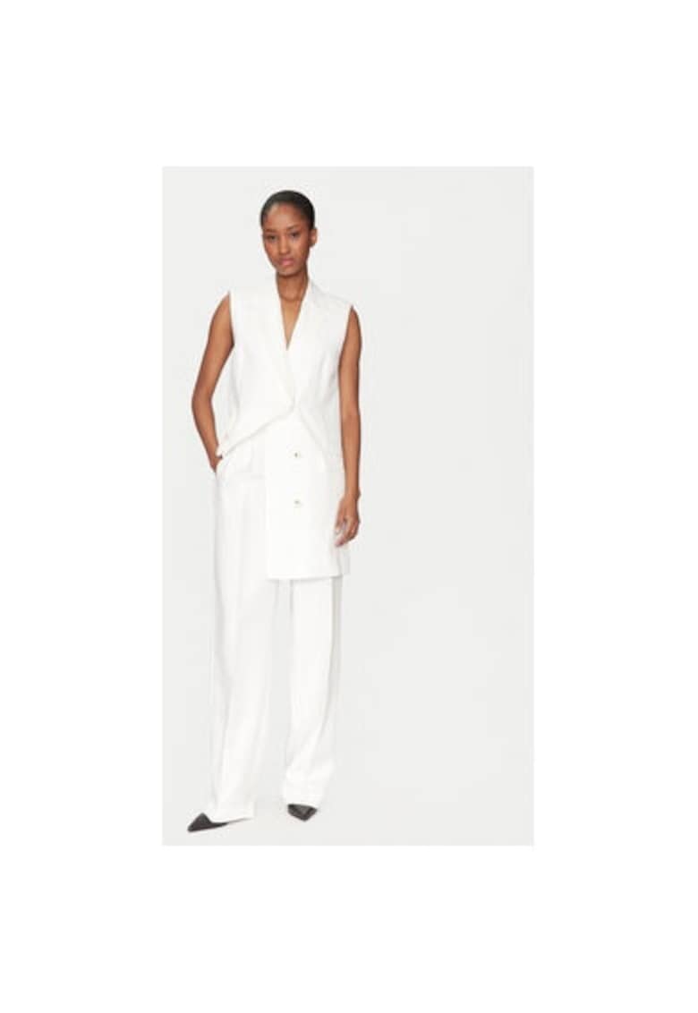 Pantaloni dama -  305138873 - Lana/Poliester - Alb