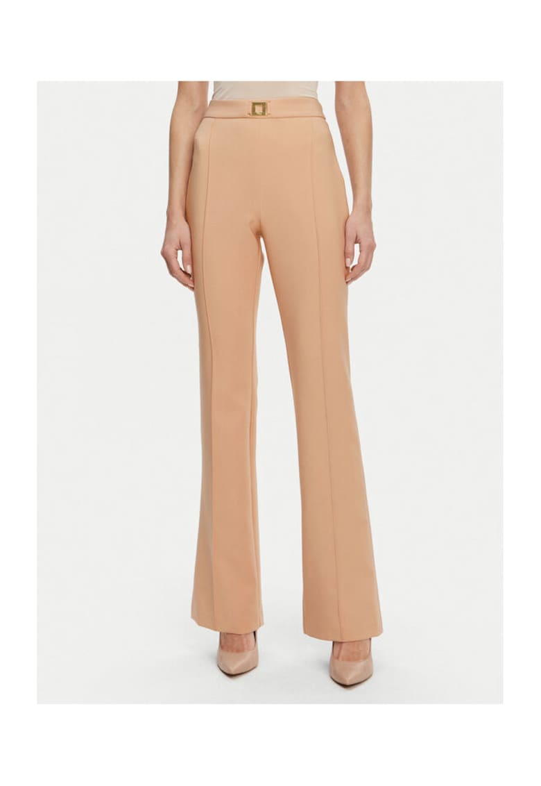 Pantaloni dama - 305291035 - Poliester - Roz - Roz