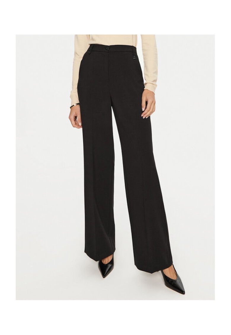 Pantaloni dama - 304776625 - Poliester/Viscoza - Negru - Negru