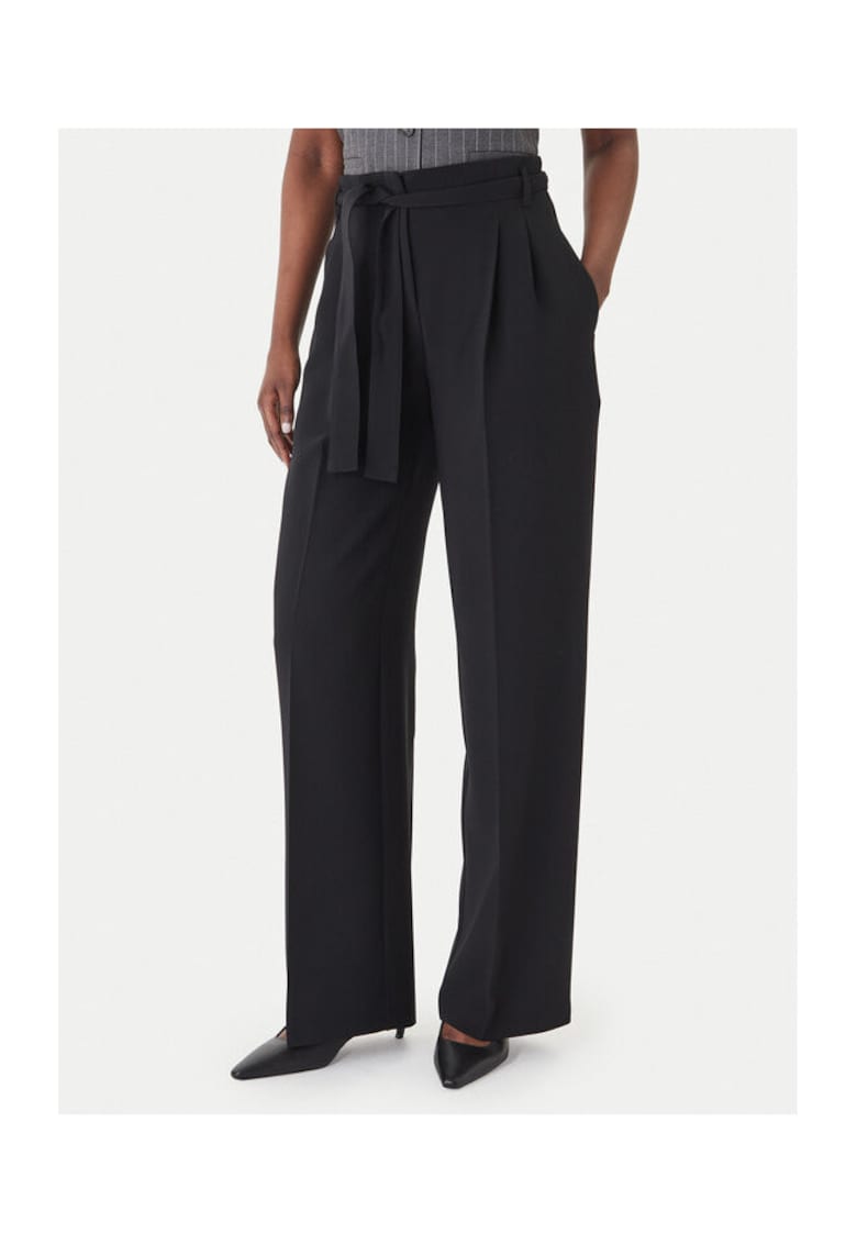 Pantaloni dama - 302898640 - Negru