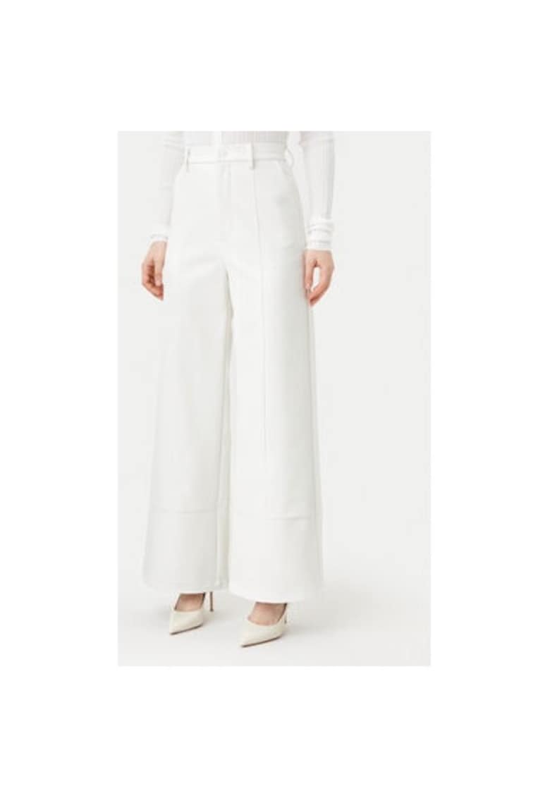 Pantaloni dama -  304921438 - Poliuretan - Alb