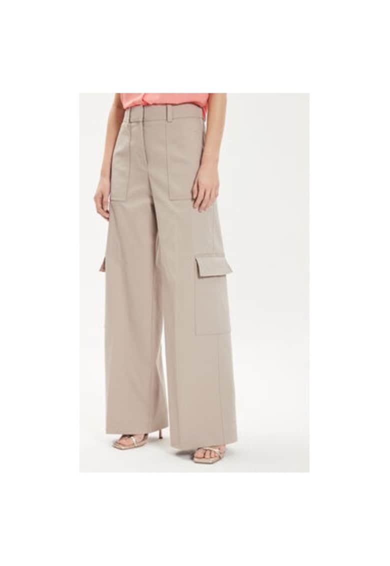 Pantaloni dama -  303808013 - Bumbac/Viscoza - Bej