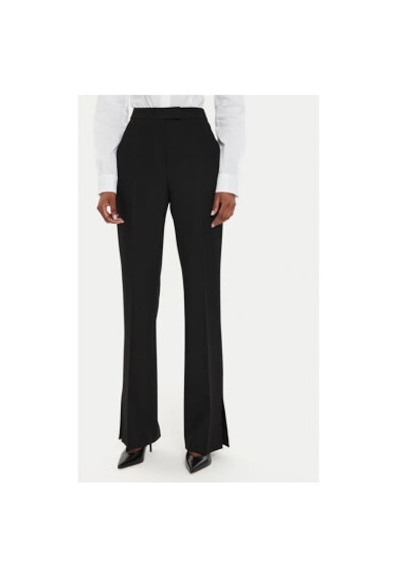 Pantaloni dama - 304333903 - Viscoza/Poliester - Negru