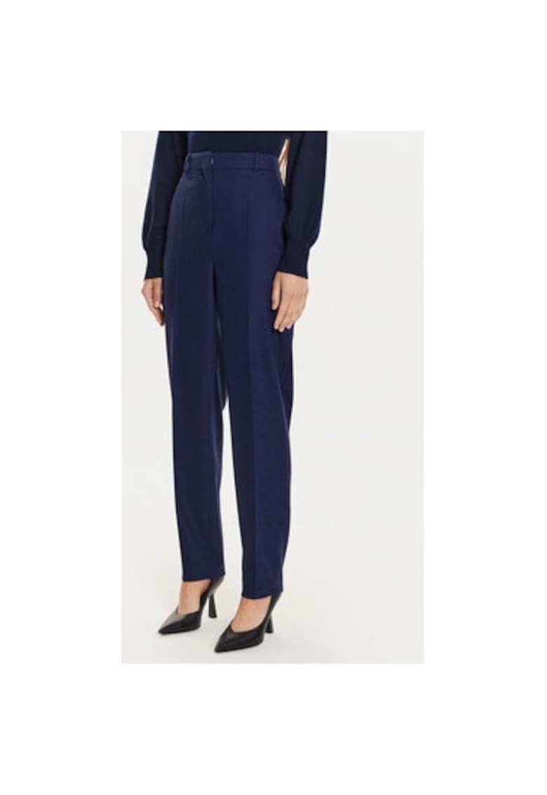 Pantaloni dama - 304334009 - Lana/Poliester/Viscoza - Albastru