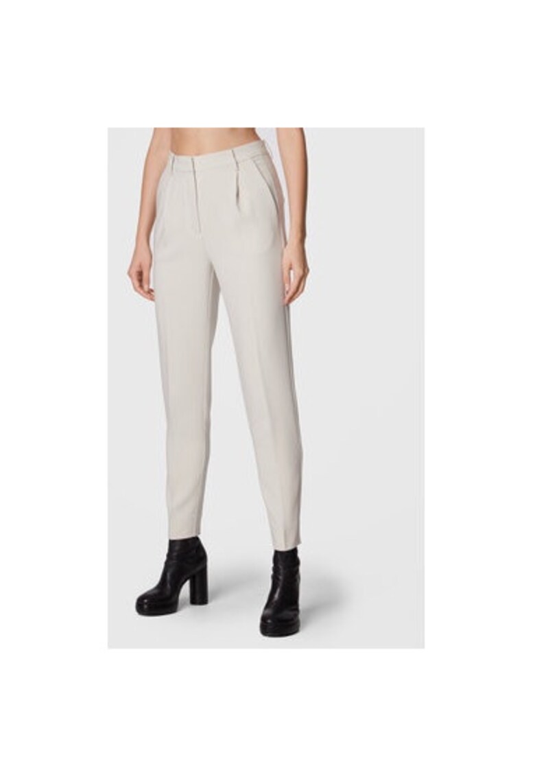Pantaloni dama - 300874707 - Poliester reciclat/Viscoza - Bej - Bej