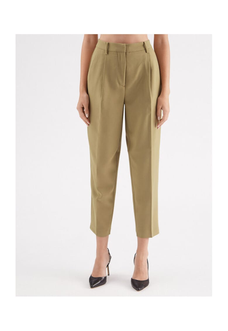 Pantaloni dama - 302774494 - Poliester reciclat/Viscoza - Verde - Verde