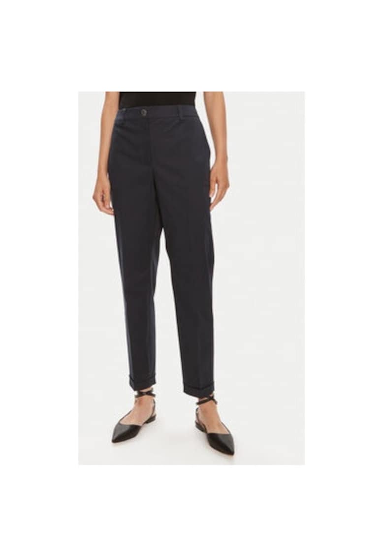 Pantaloni dama - 304437588 - Bumbac - Albastru