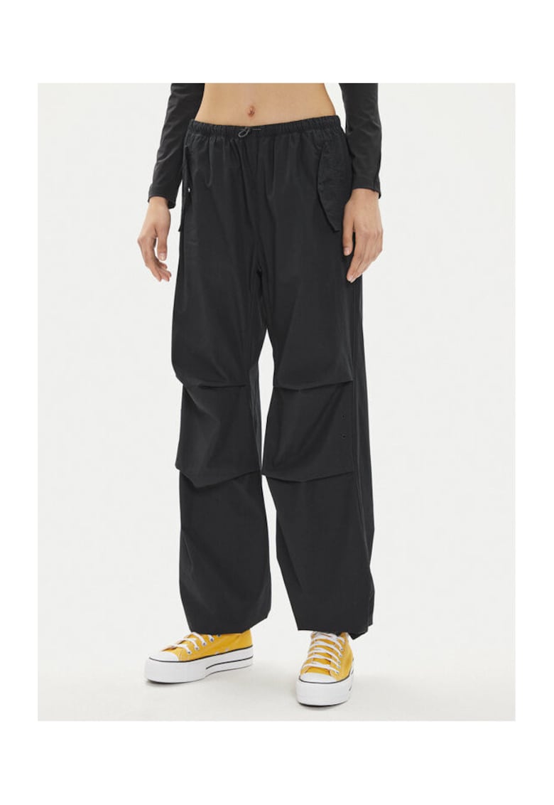 Pantaloni dama - 304113345 - Bumbac - Negru - Negru