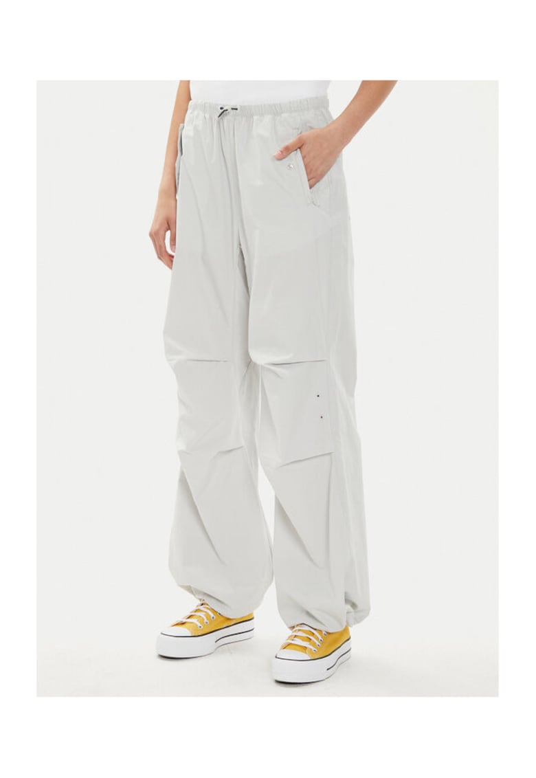 Pantaloni dama - 304113352 - Bumbac - Alb - Alb