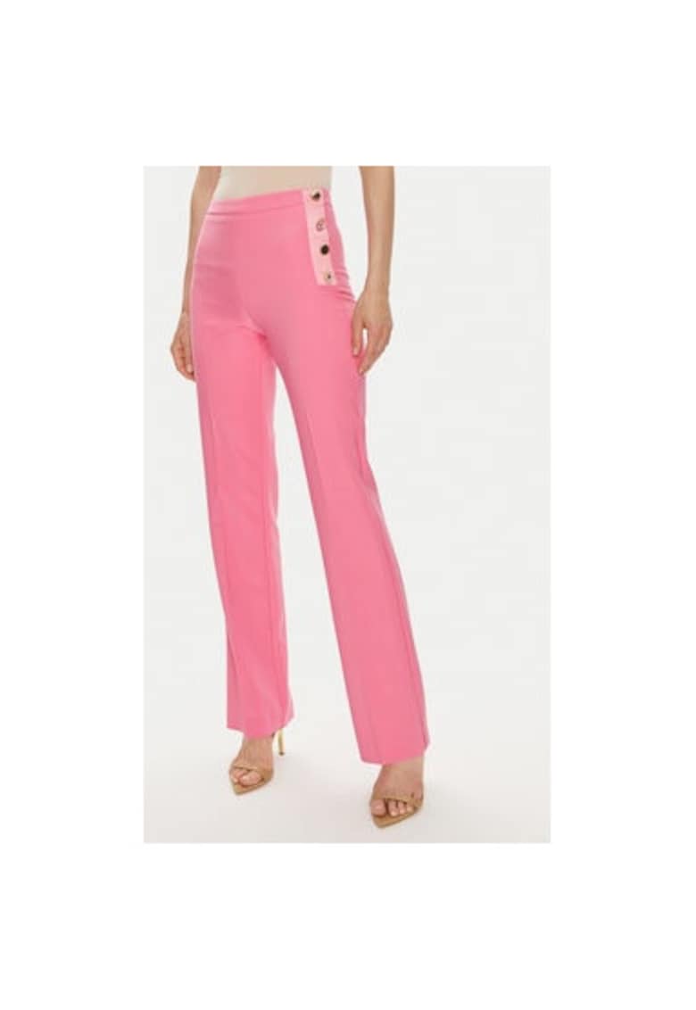 Pantaloni dama -  303691141 - Poliester - Roz
