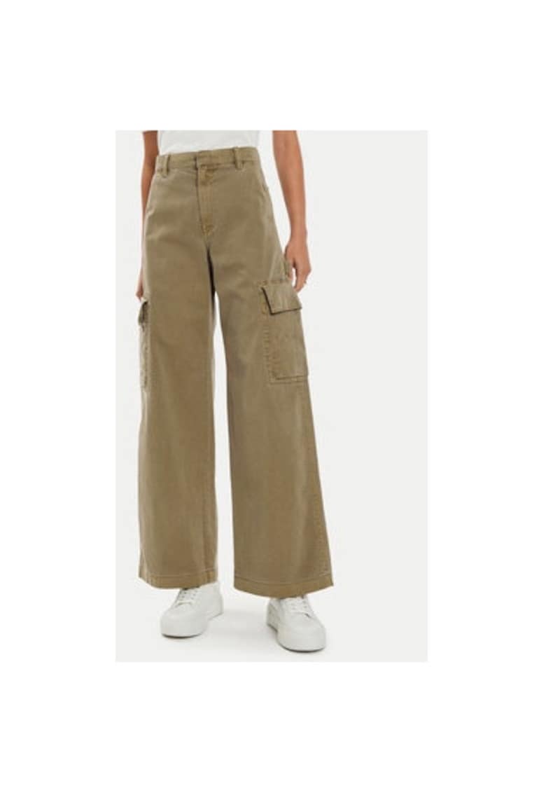 Pantaloni dama -  304609053 - Bumbac - Maro