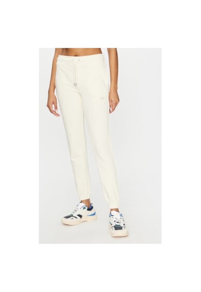 Pantaloni dama - 303283094 - Bumbac - Bej - Bej