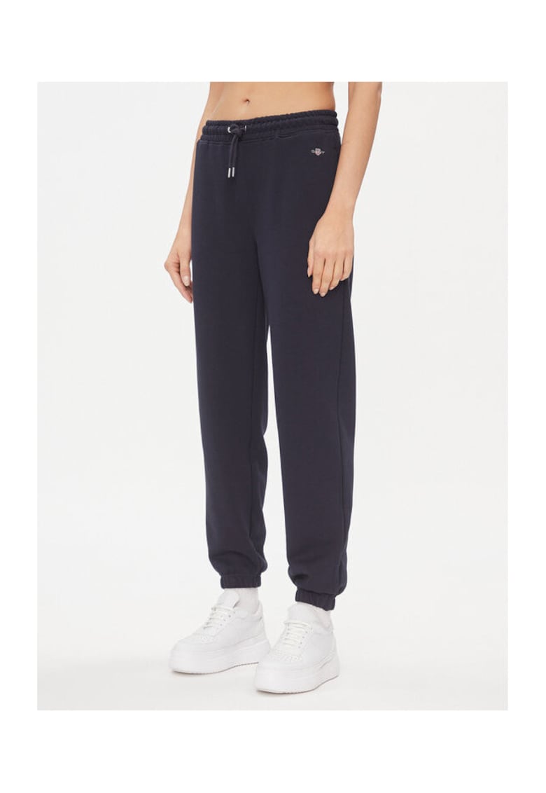 Pantaloni dama - 303283964 - Bumbac - Albastru - Albastru