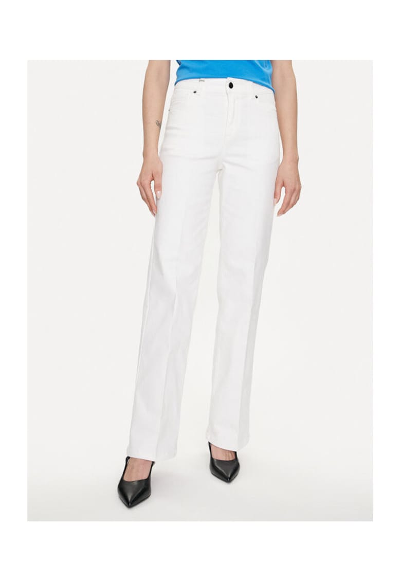 Blugi dama - 303802240 - Bumbac - Alb - Alb