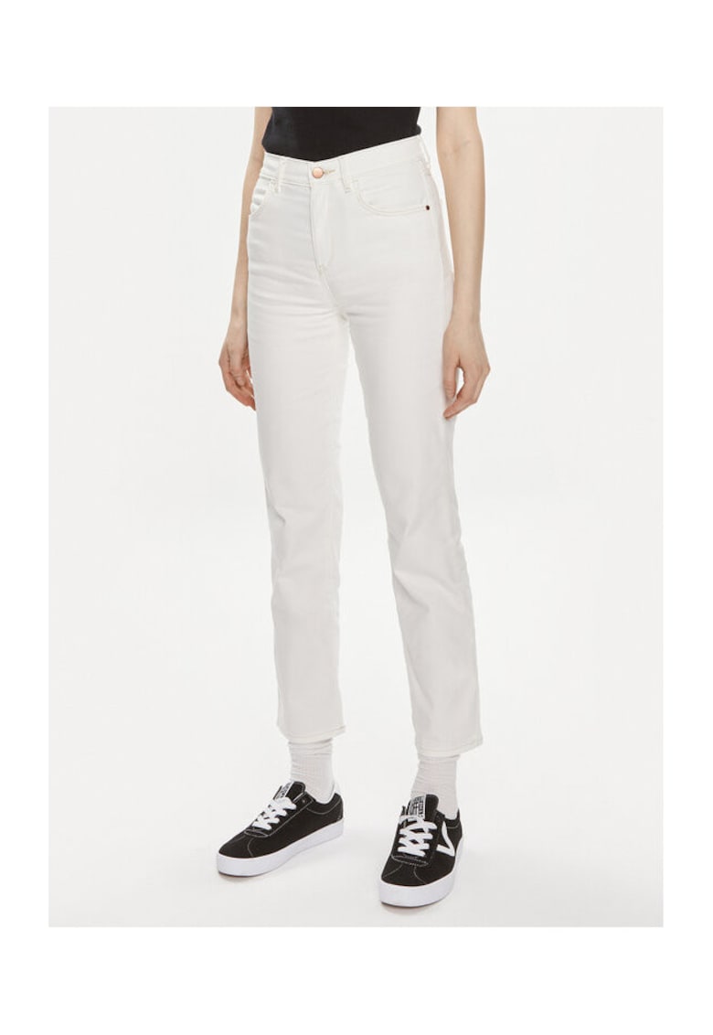 Blugi dama - 303593445 - Bumbac - Alb - Alb