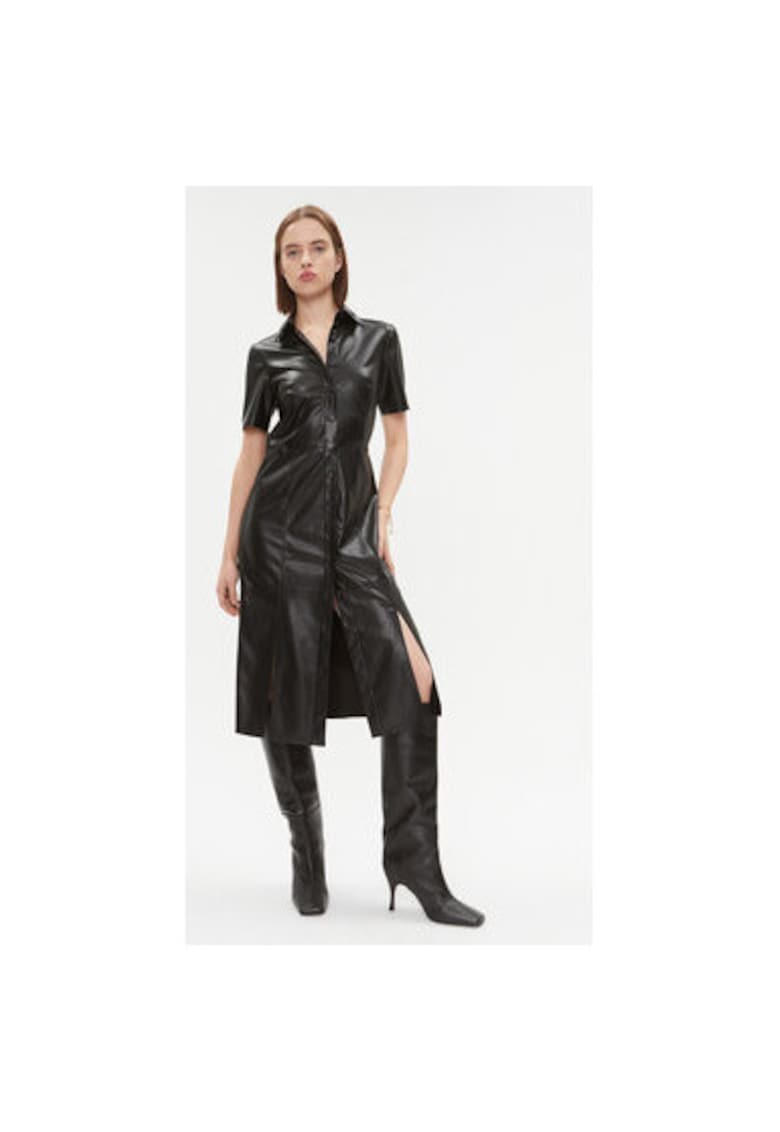 Rochie dama - 303206673 - Piele ecologica/Poliester - Negru Rochie dama - 303206673 - Piele ecologica/Poliester - Negru