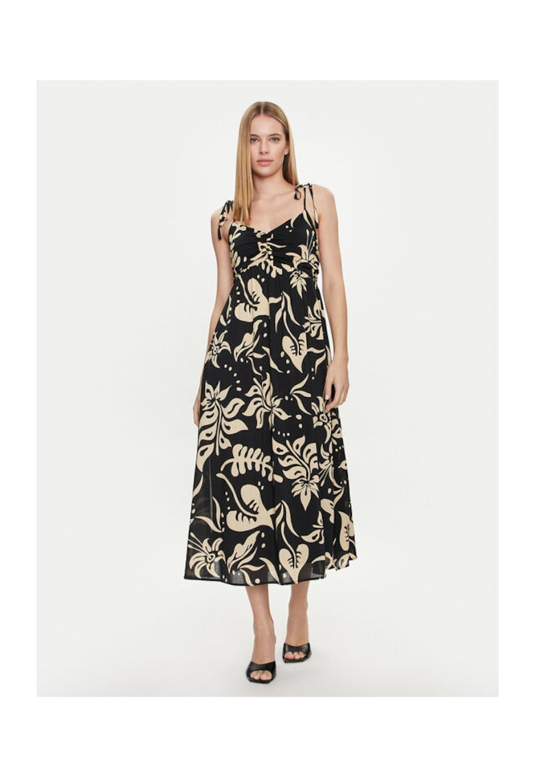 Rochie dama - 304357626 - Bumbac/Viscoza - Negru - Negru