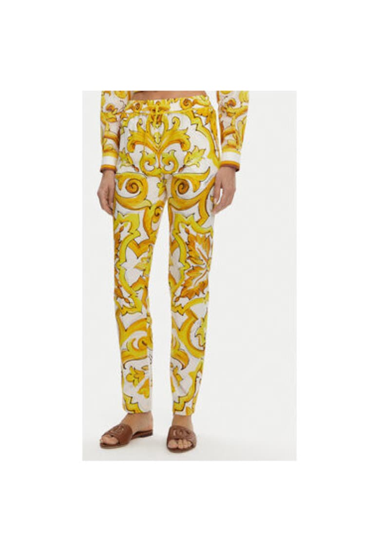 Pantaloni Dama - 305315533 - Bumbac - Galben Pantaloni Dama - 305315533 - Bumbac - Galben