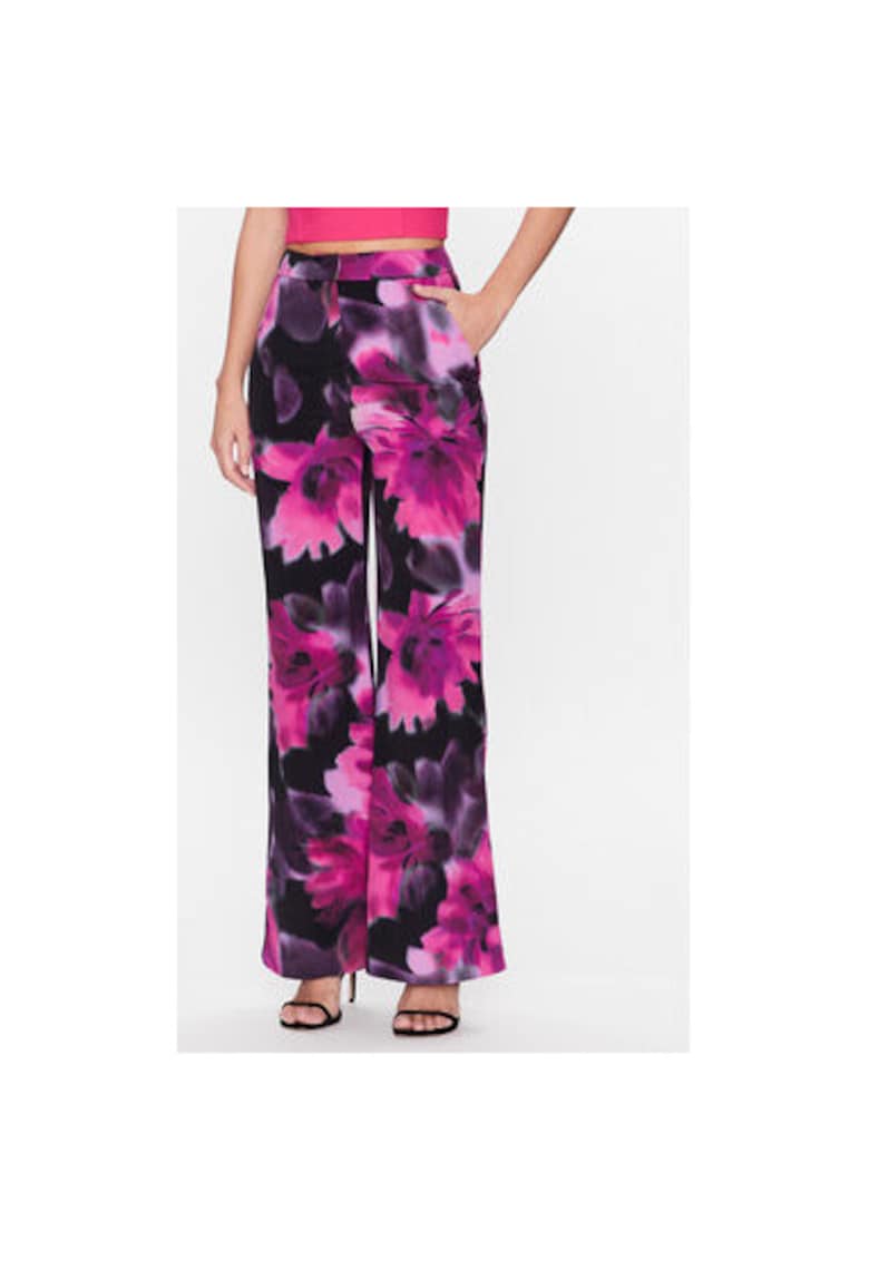 Pantaloni Dama - 302900831 - Poliester - Roz - Roz