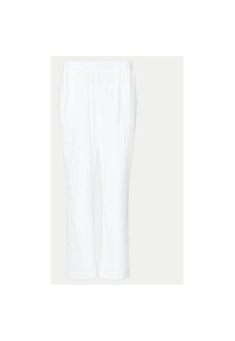 Pantaloni dama -  304990472 - Bumbac - Alb