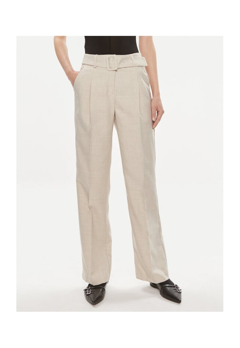 Pantaloni dama - 303612511 - Poliester - Bej - Bej