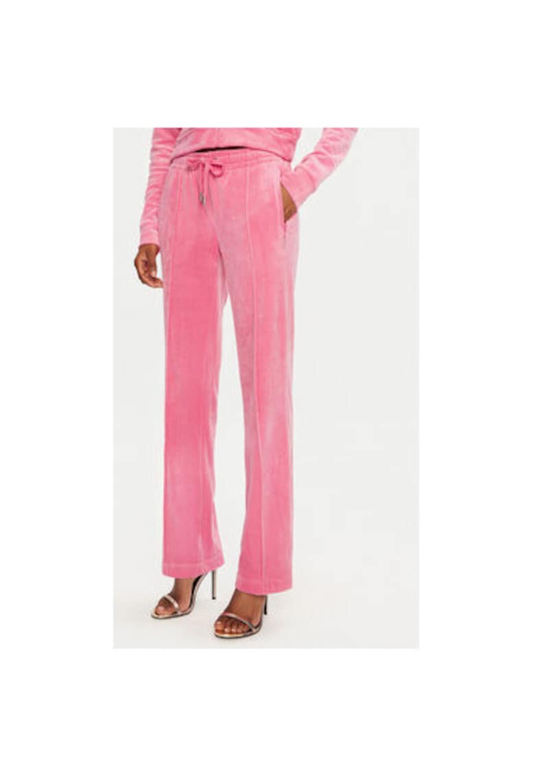 Pantaloni dama - 304460326 - Poliester - Roz