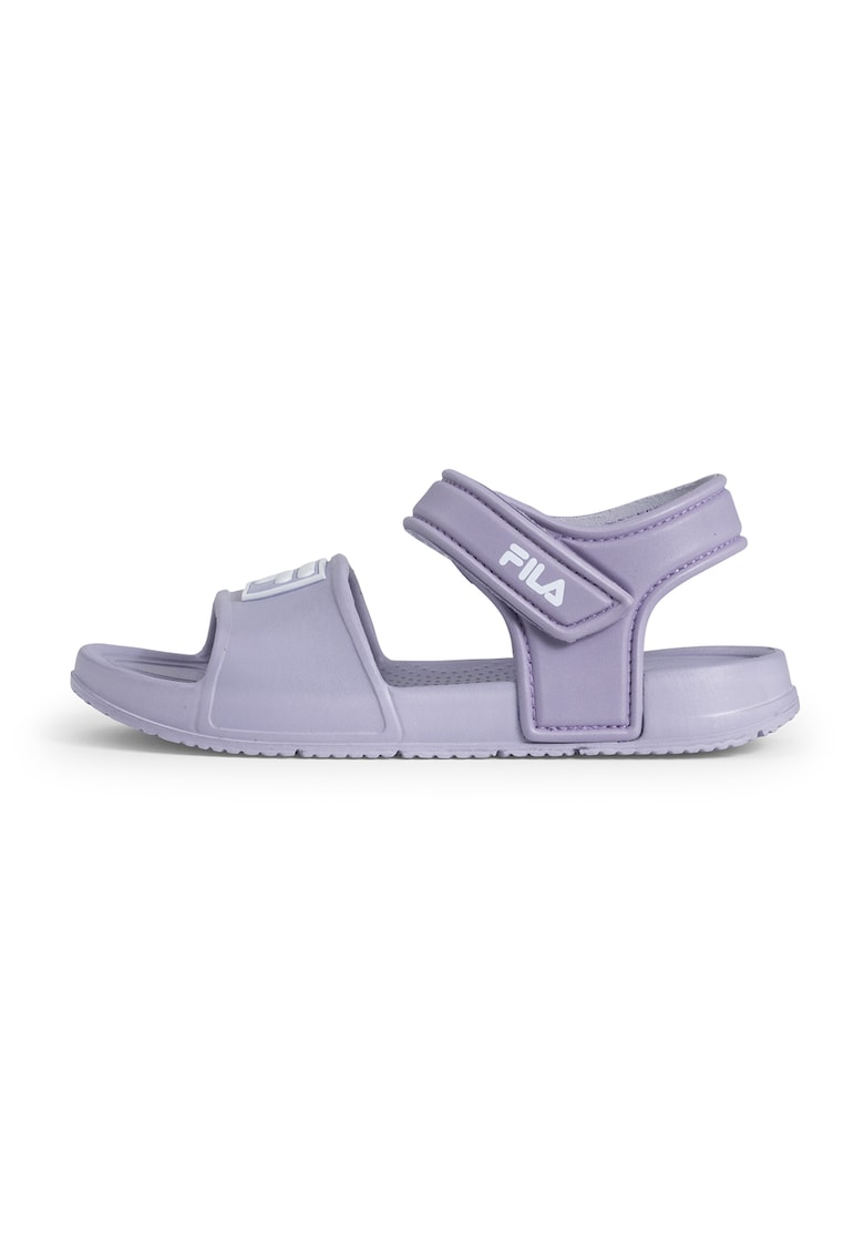 Sandale cu inchidere velcro si logo Fiori - Lila pal