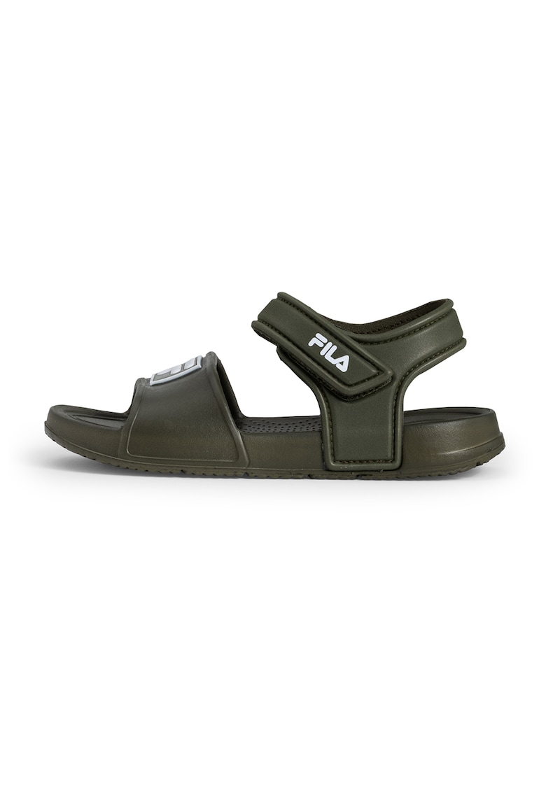 Sandale cu inchidere velcro si logo Fiori - Verde masliniu