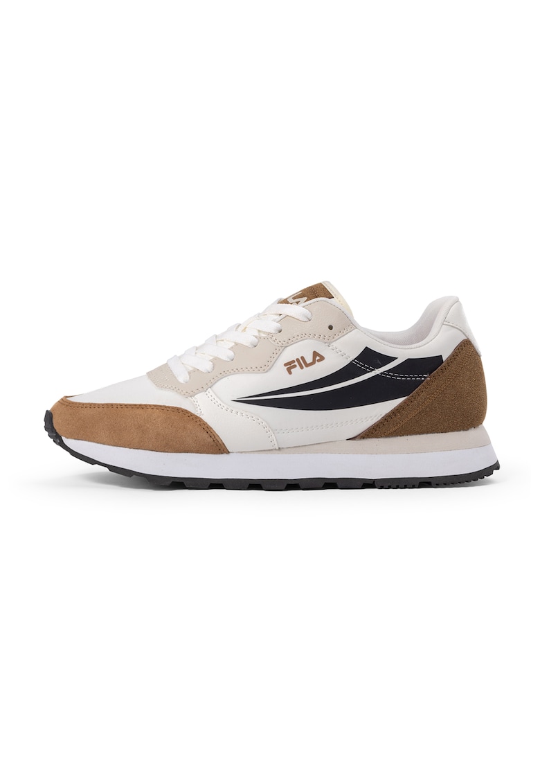 Pantofi sport low-cut cu garnituri de piele intoarsa Hypert - Maro inchis/Negru/Crem
