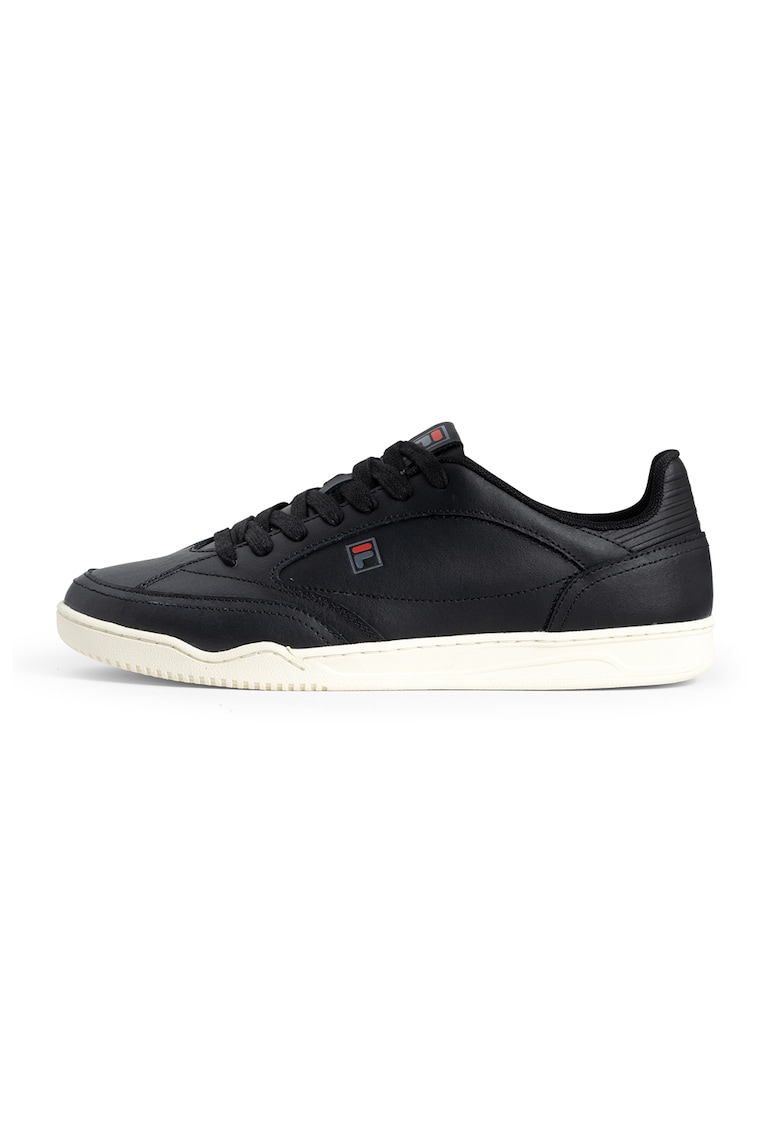 Pantofi sport low-cut din piele - Alb fildes/Negru