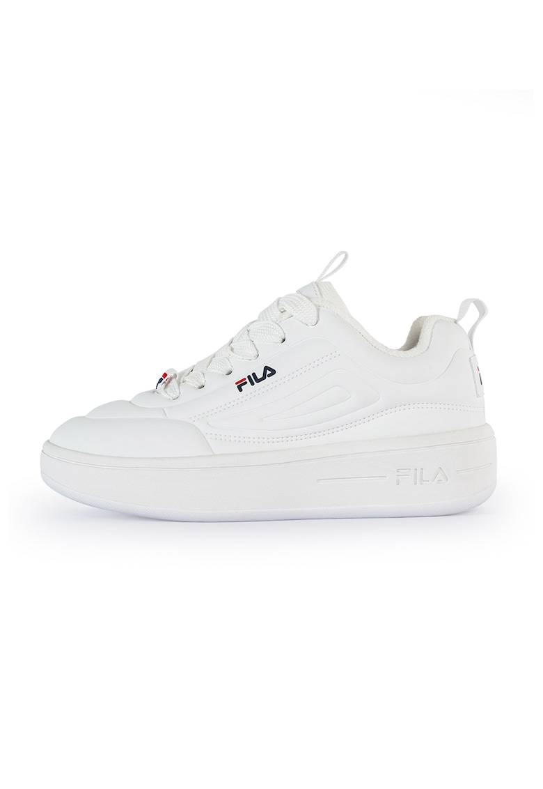 Pantofi sport flatform din piele ecologica si logo Superbubble