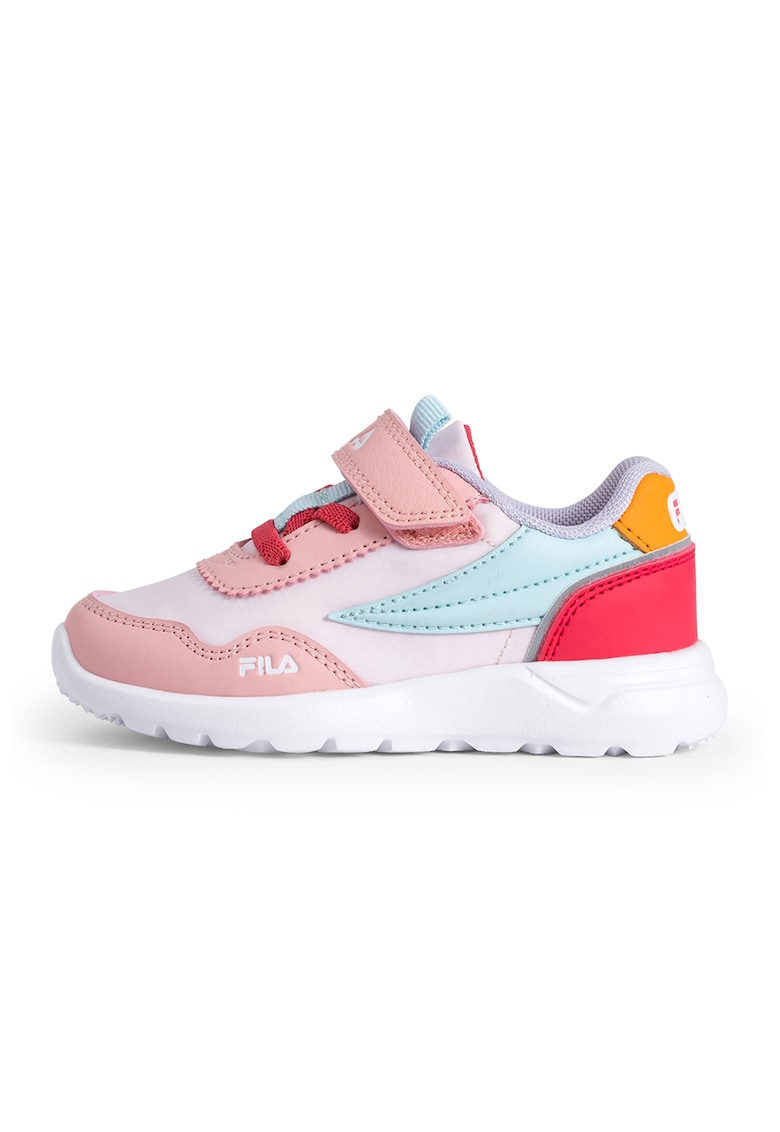 Pantofi sport cu velcro Tiger - Coral/Roz somon/Albastru glaciar