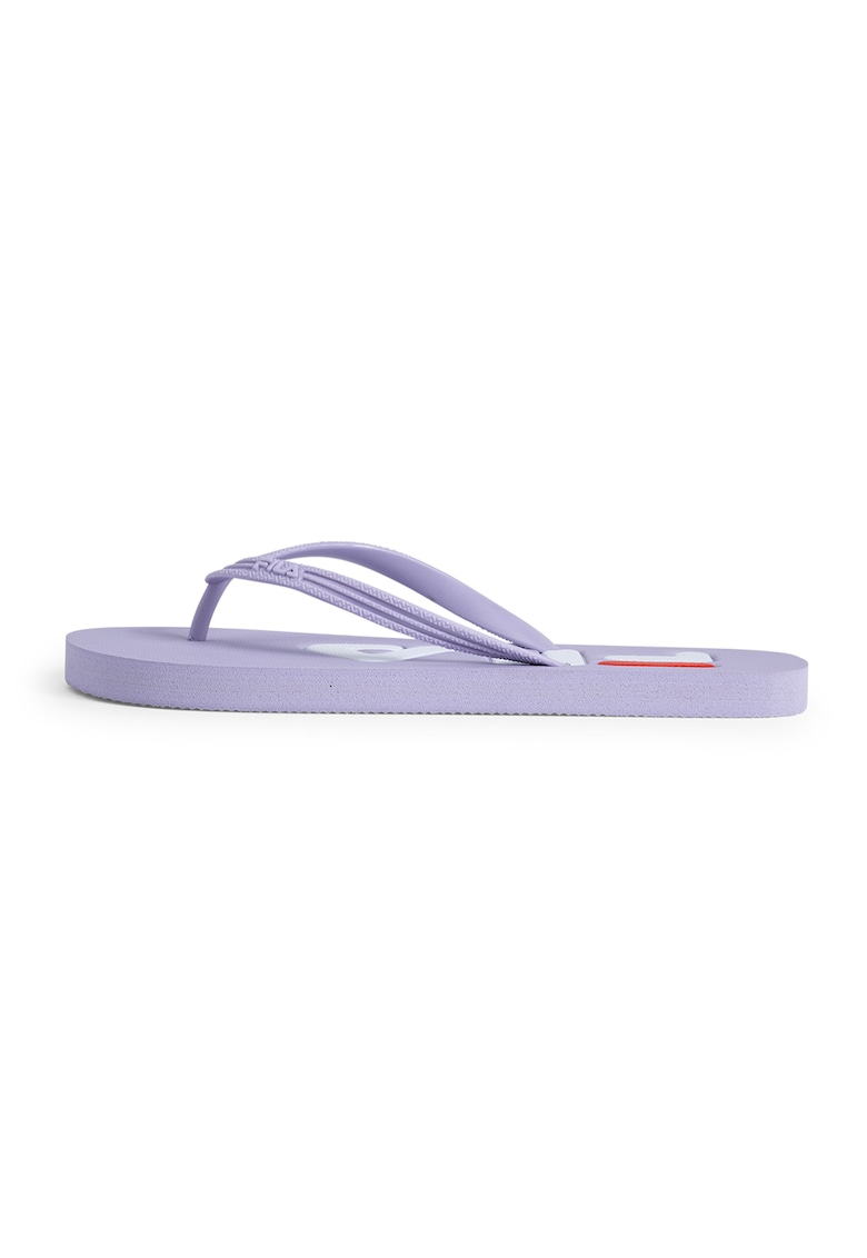 Papuci flip-flop cu logo stantat Troy - Lila