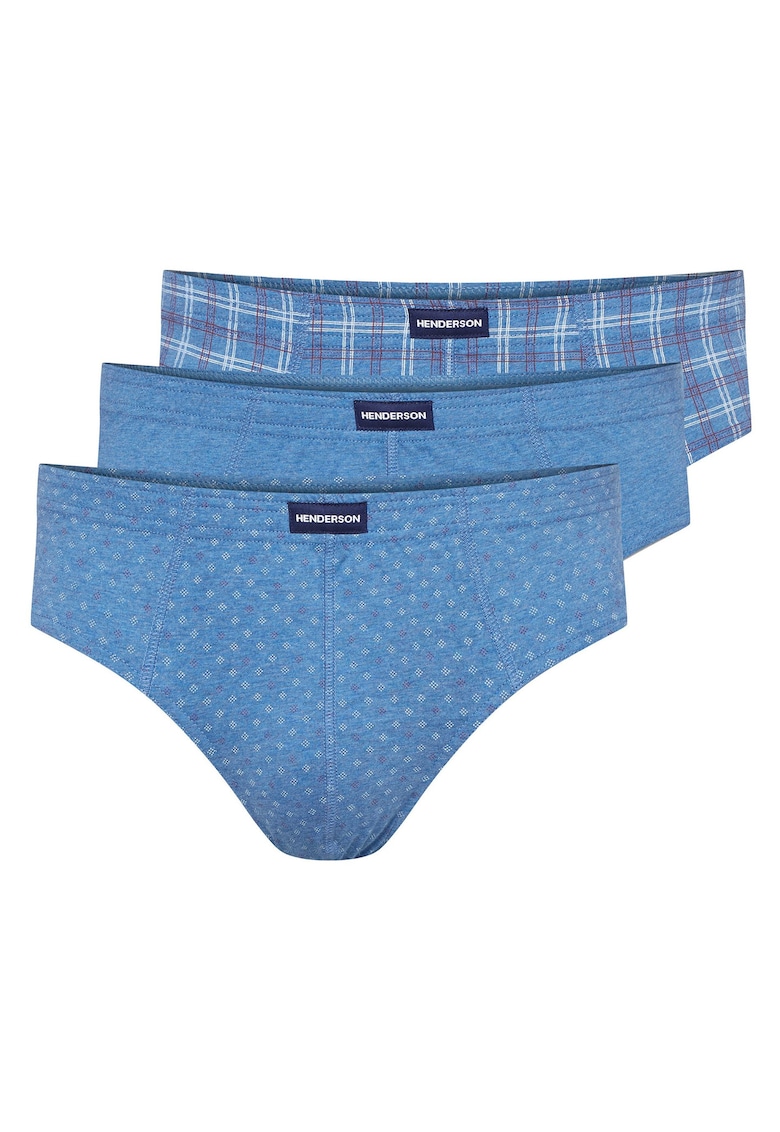 Chiloti barbati Classic set de 3 perechi bleumarin