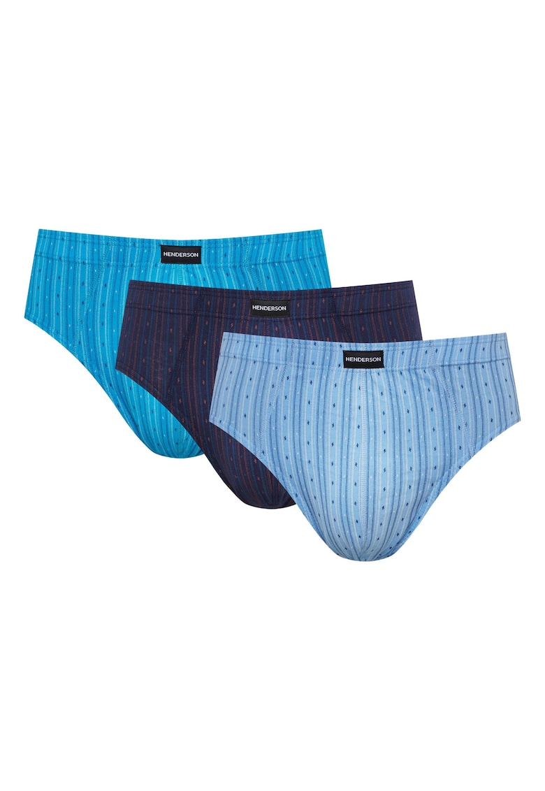 slipi barbati  Classic set de 3 albastru - bleumarin - albastru deschis