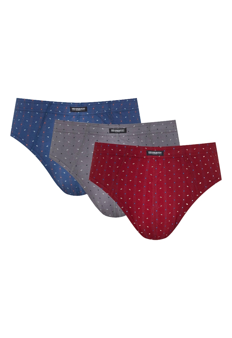 Slipi barbati  Classic set de 3 rosu - gri - albastru XXL