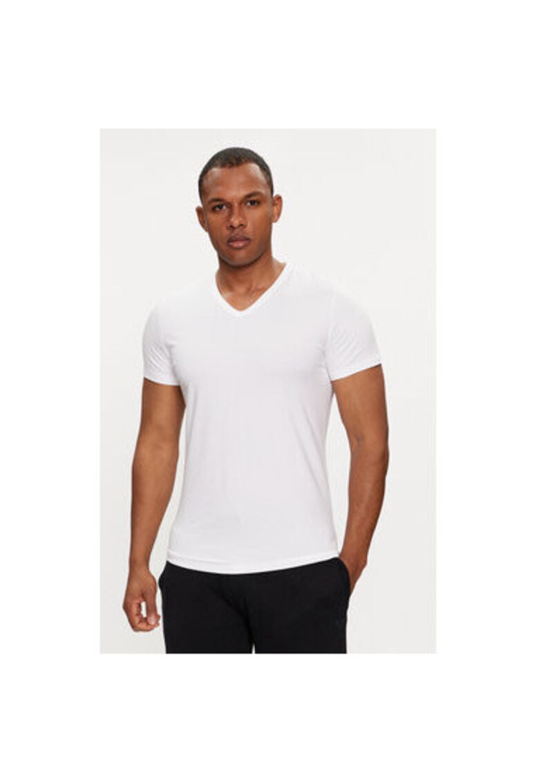 Maiou barbati - 304164545 - Bumbac/Modal - Alb