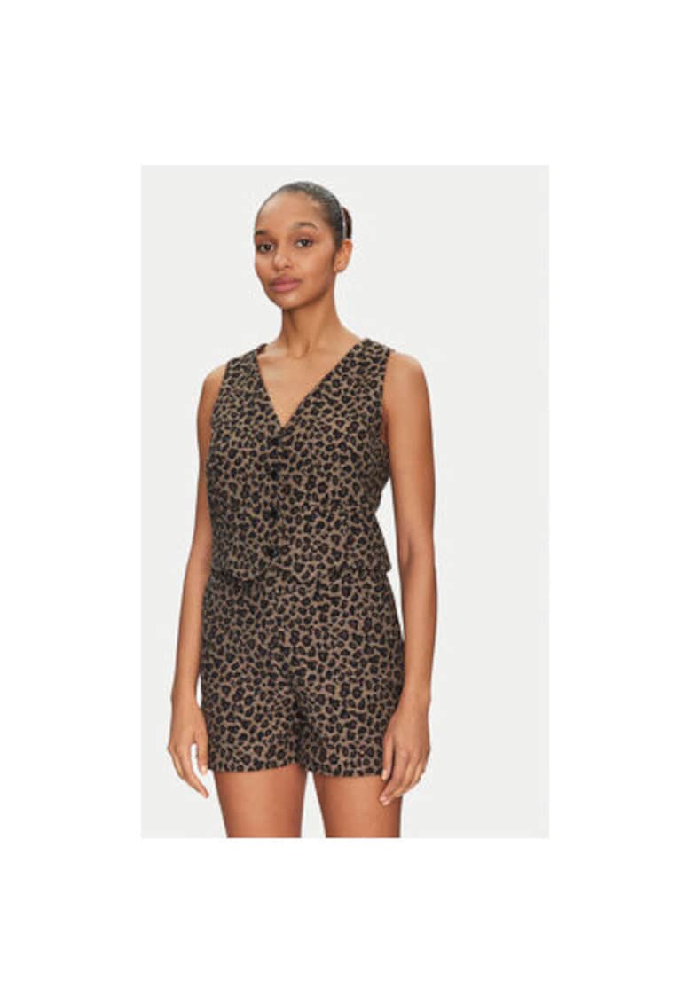 Vesta dama - 305252852 - Bumbac/Acril - Maro