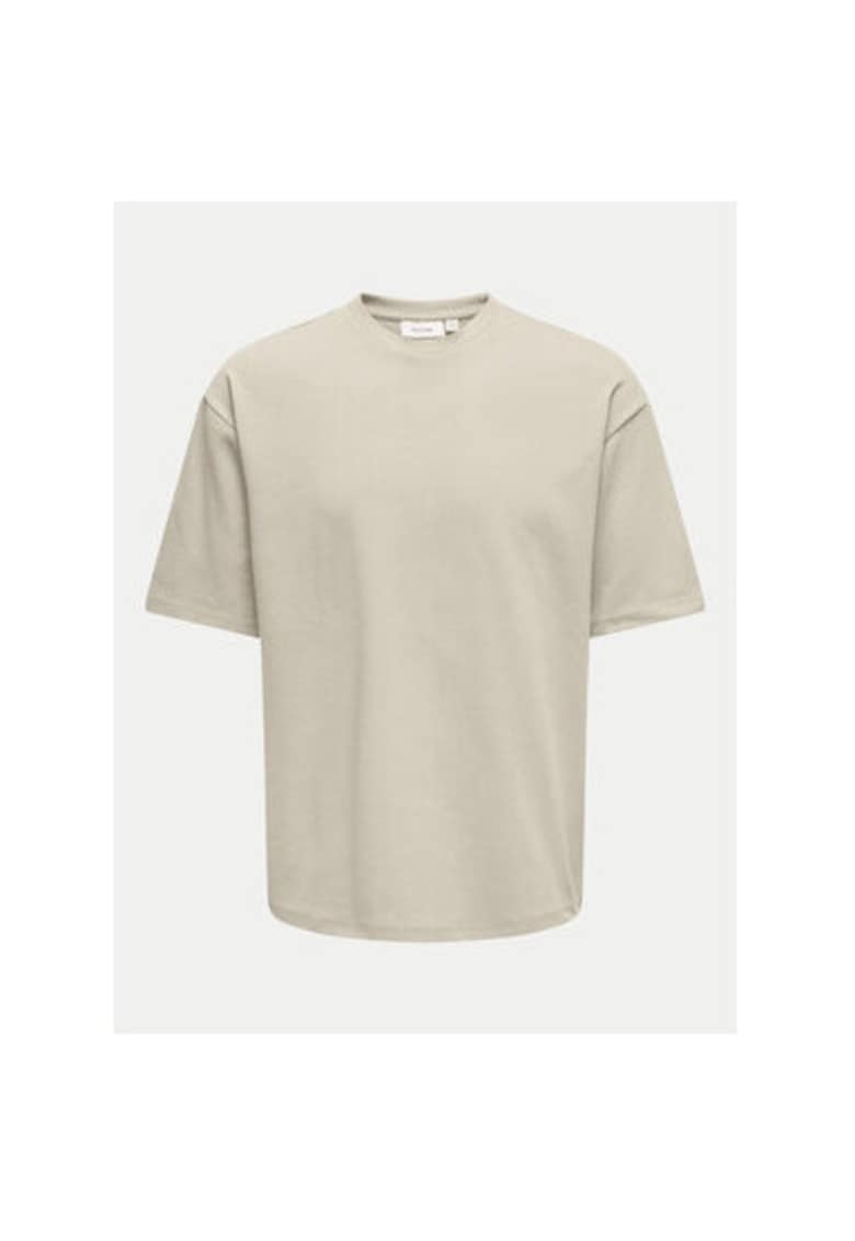 Tricou barbati - 304805547 - Bumbac/Poliester - Bej