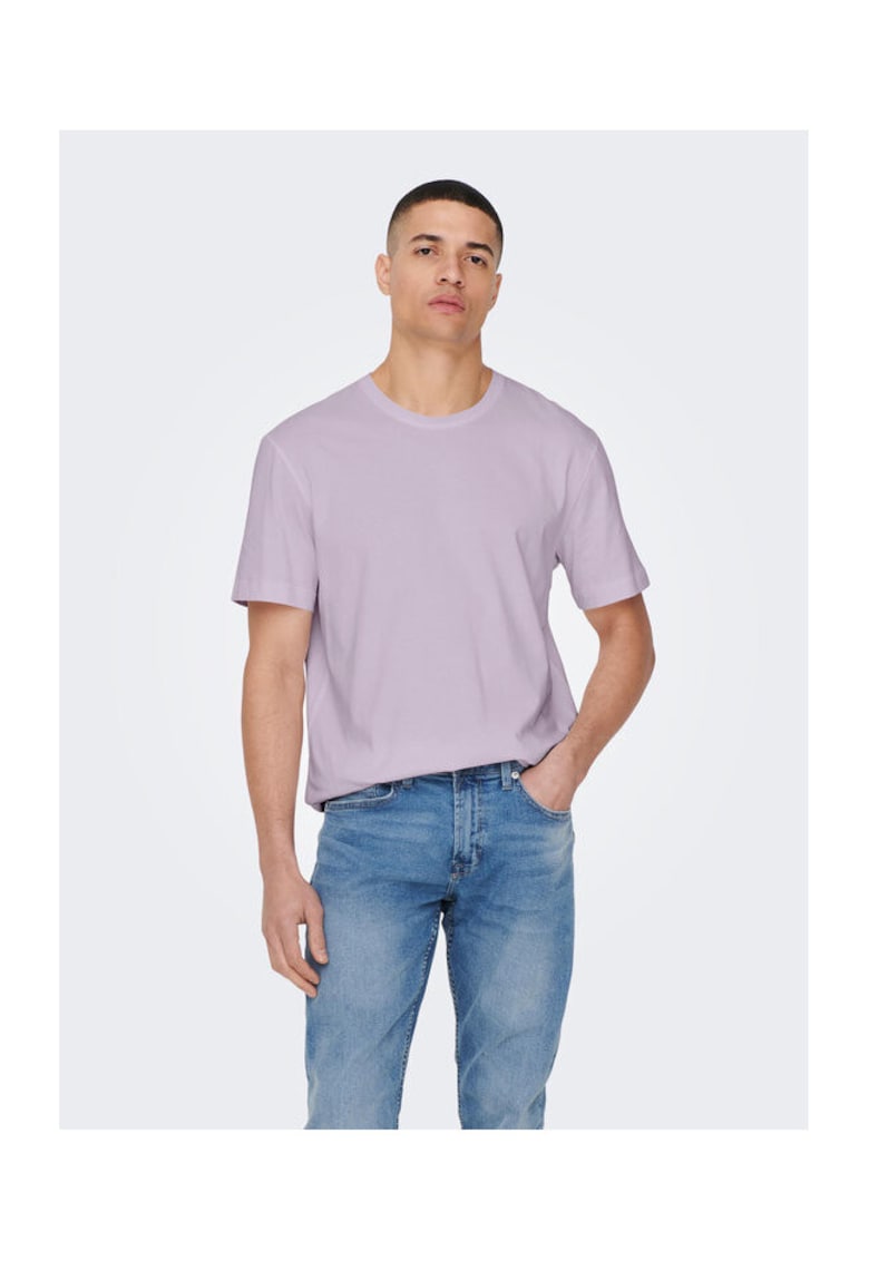 Tricou barbati - 301847489 - Bumbac organic - Violet - Violet