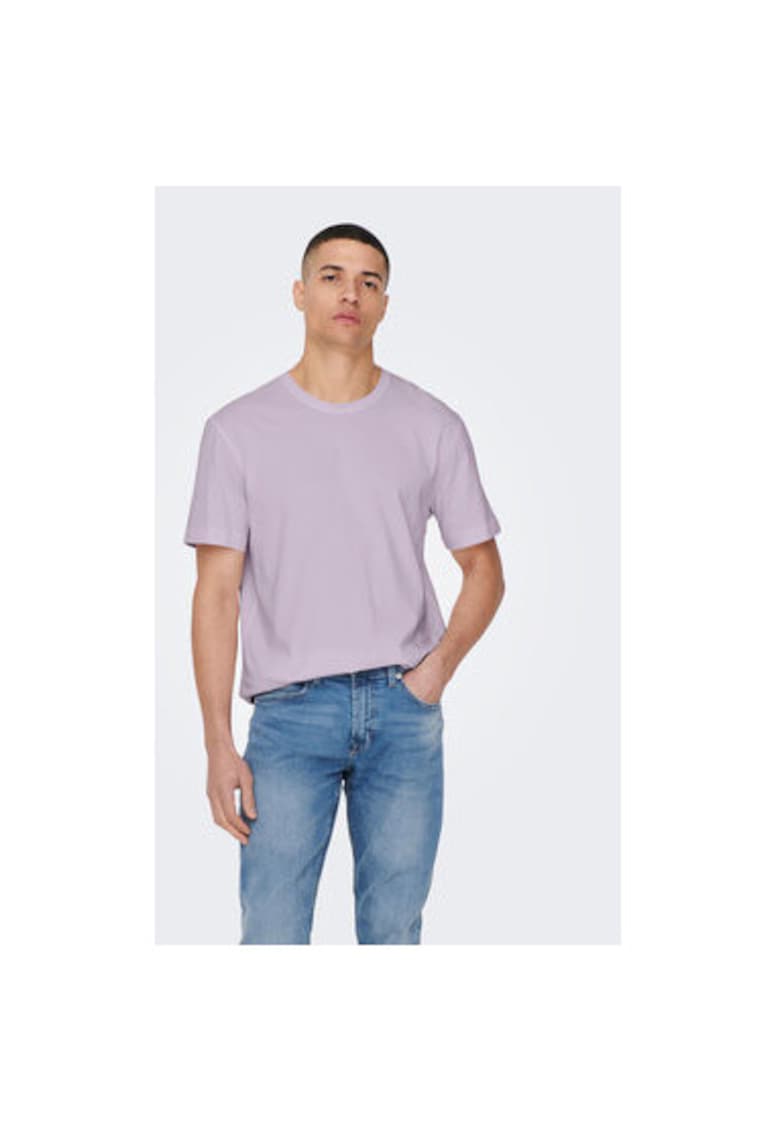 Tricou barbati - 301847489 - Bumbac organic - Violet - Violet
