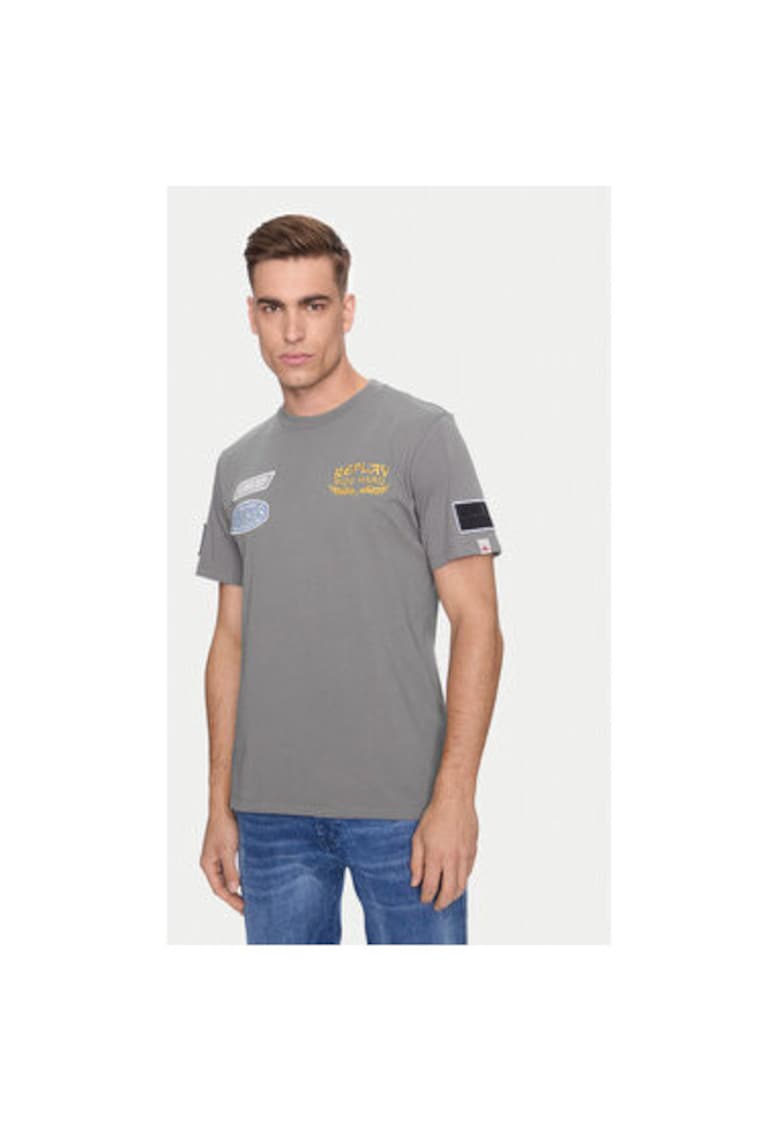 Tricou barbati -  304397370 - Bumbac - Gri