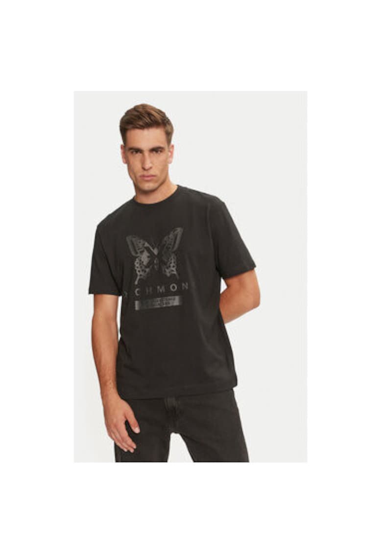 Tricou barbati - 304370786 - Bumbac - Negru