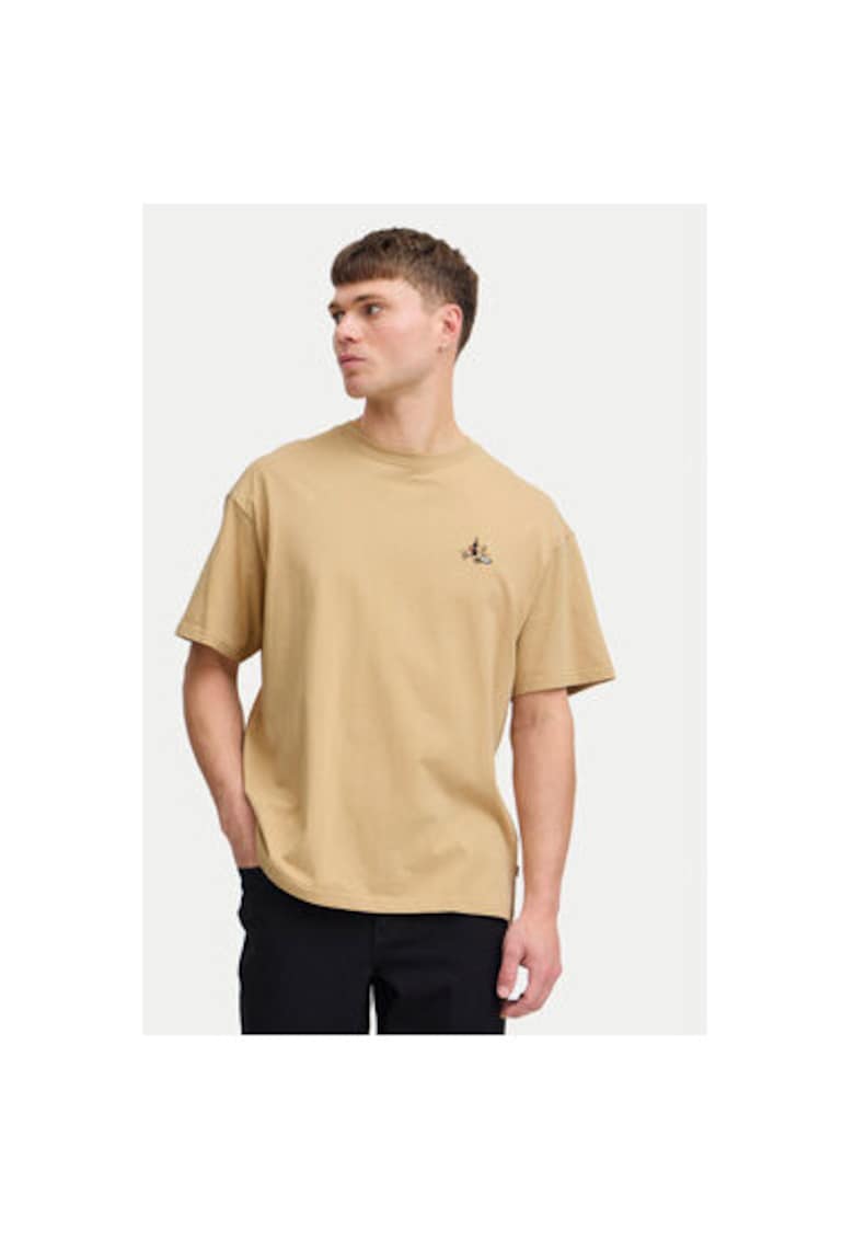 Solid Tricou barbati - 304021428 - Bumbac organic - Maro - Maro