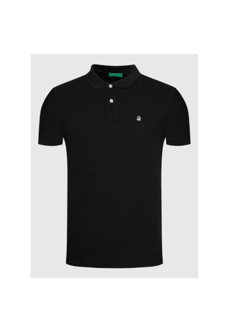 Tricou polo barbati  3089J3179 - Bumbac organic - XS INTL - Negru