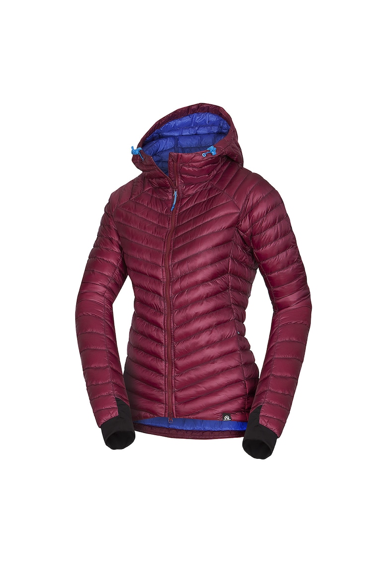 Jacheta dama trekking cu izolatie Primaloft® InsulationDown Blend Beskydy - Rosu cireasa